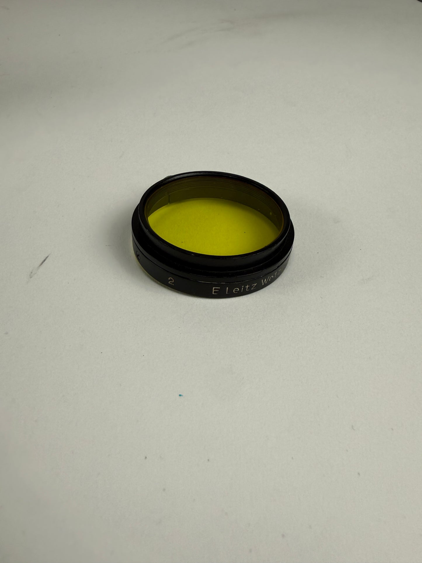 Leitz Leica Black A36 Yellow 2 Contrast Camera Lens Filter - Summitar push on 36mm