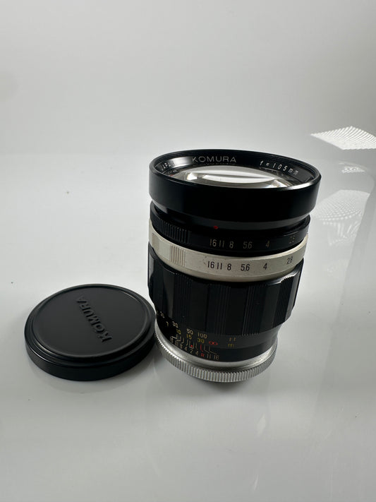 Sankyo Kohki Komura 2/105mm Lens T mount w/ Minolta MD adapter