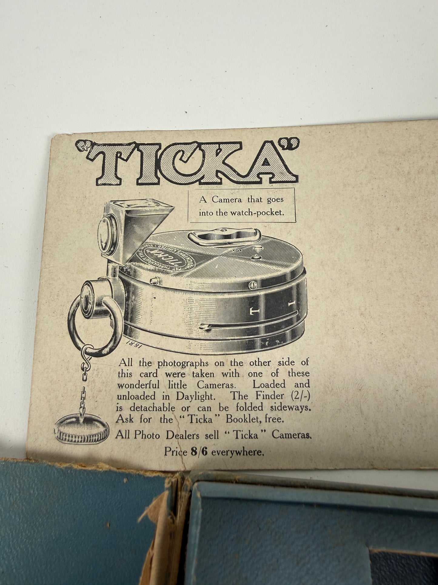 TICKA Camera Watch Camera Pocket Watch with Viewfinder Original Box and film