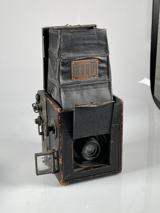 Graflex Auto JR 2¼x3¼ Camera w bausch lomb kodak 7 inch f6.3 lens