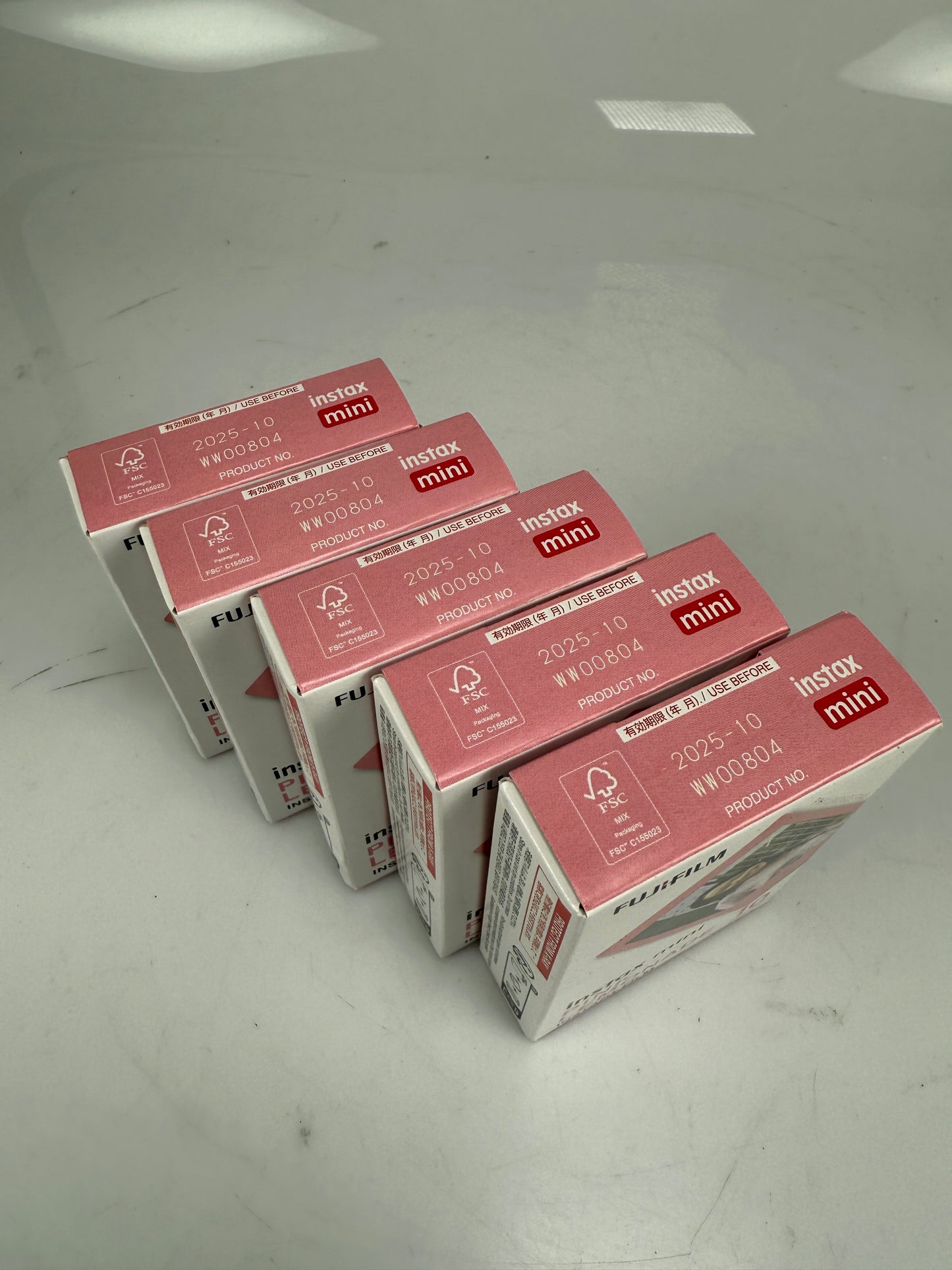 Fujifilm Pink Lemonade Mini Instax Film, 5 packs 50 shots Exp 10/2025