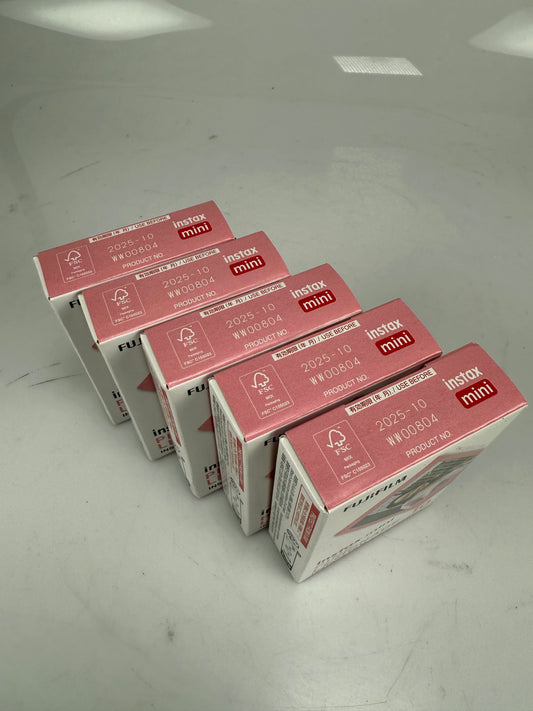 Fujifilm Pink Lemonade Mini Instax Film, 5 packs 50 shots Exp 10/2025