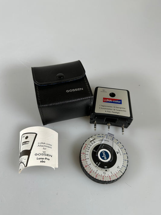 Gossen Luna Color Temperature Light Meter Attachment w/Calculator Dial SBC
