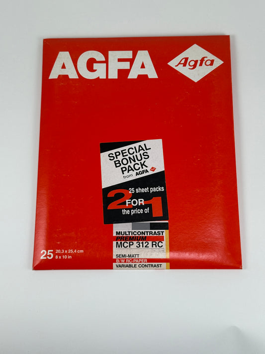 Agfa Multicontrast Premium MCP 312 RC 8x10 B&W Photo Paper 25 Sheets - Sealed