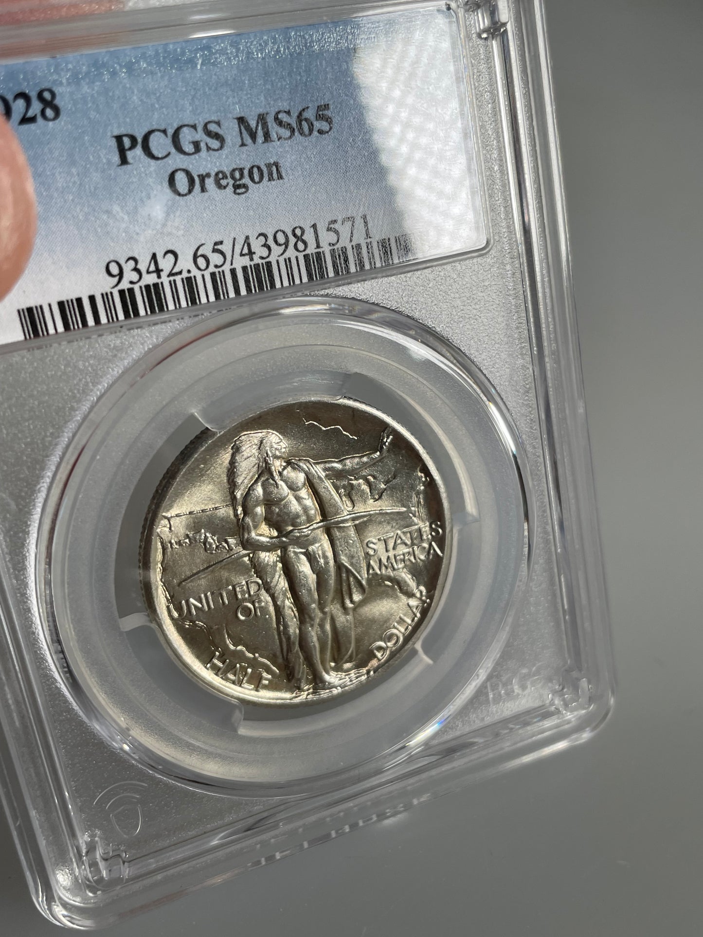 1928 Oregon Trail Commemorative Half Dollar 50c PCGS MS65