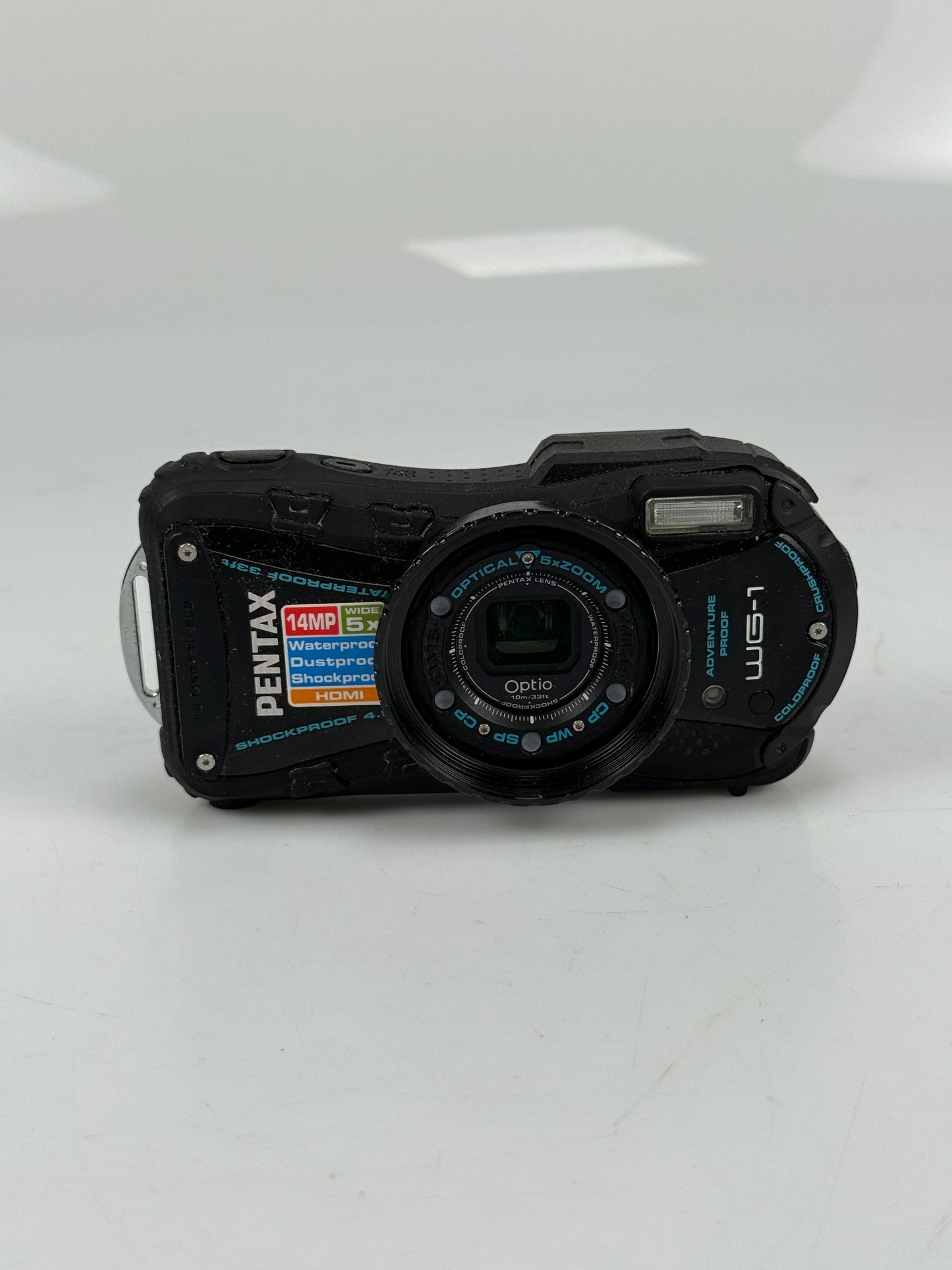 Pentax Optio WG-1 Waterproof Black Digital Camera 14MP