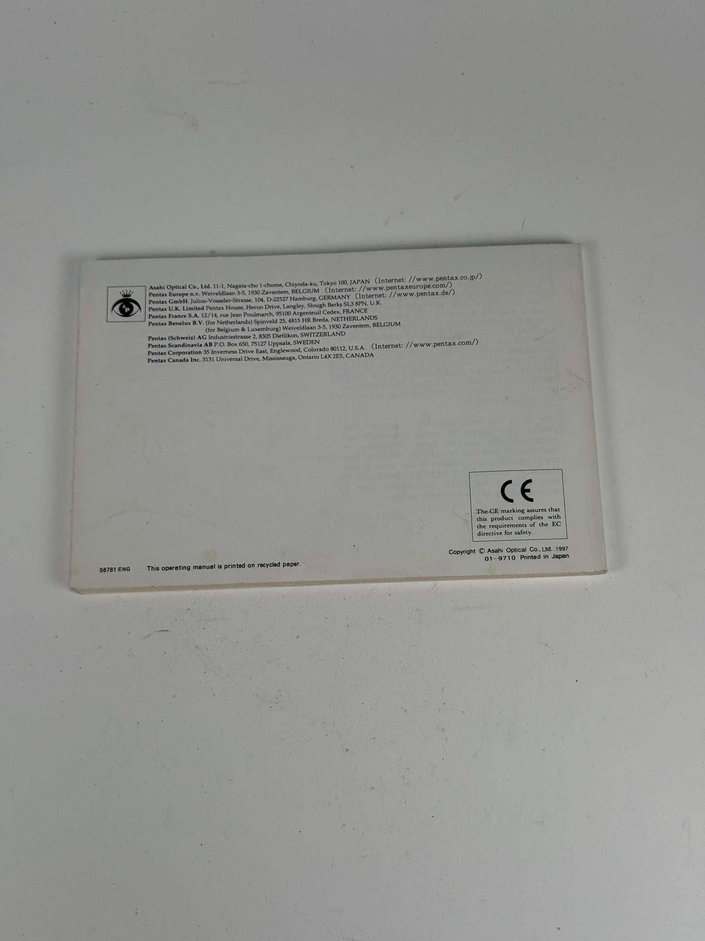 Pentax 645N Camera Instruction Manual