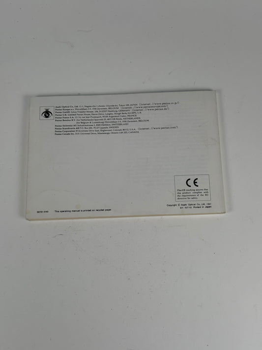 Pentax 645N Camera Instruction Manual