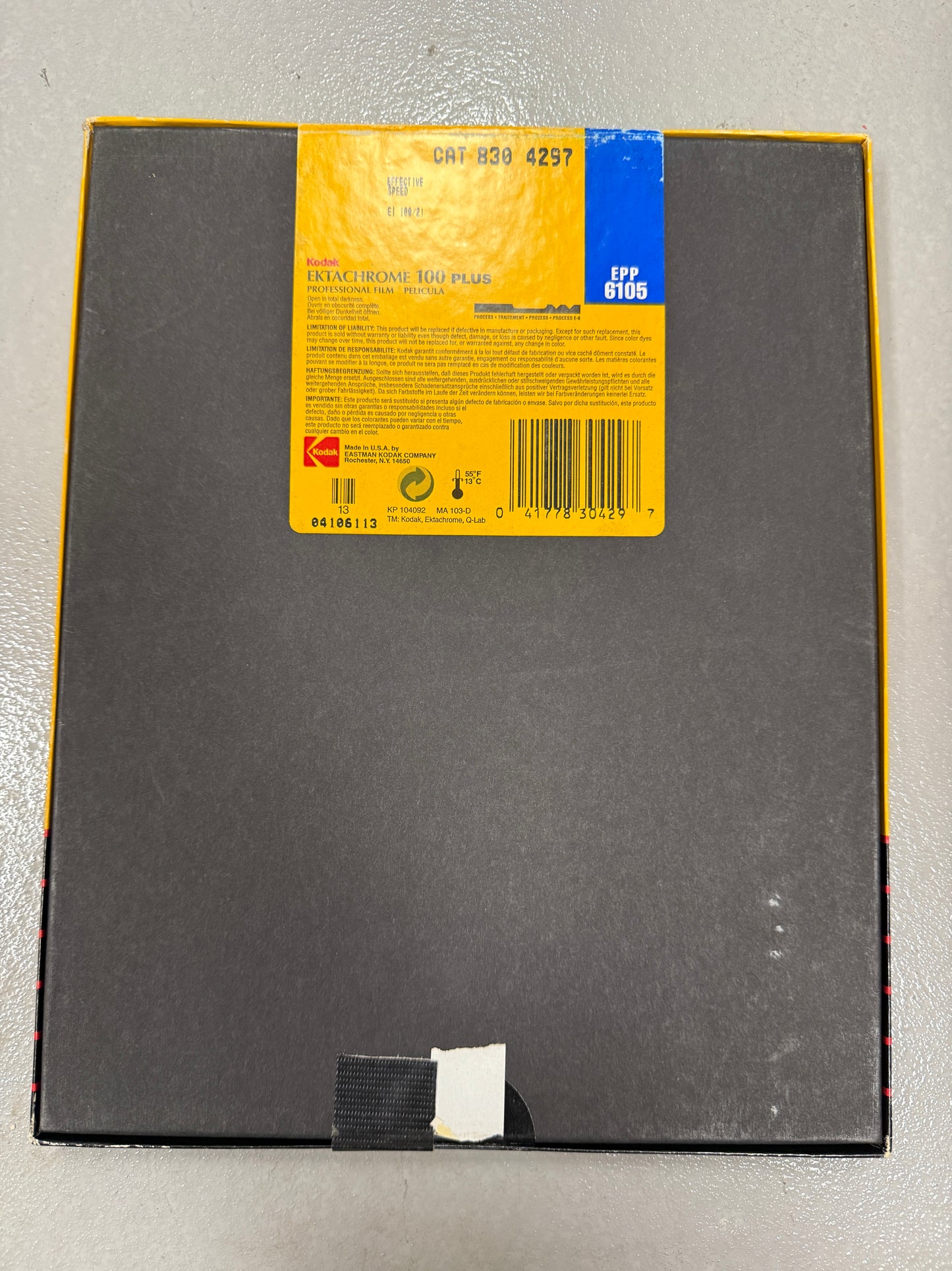 Kodak Ektachrome 100 plus 10 sheets 8x10 exp 1996