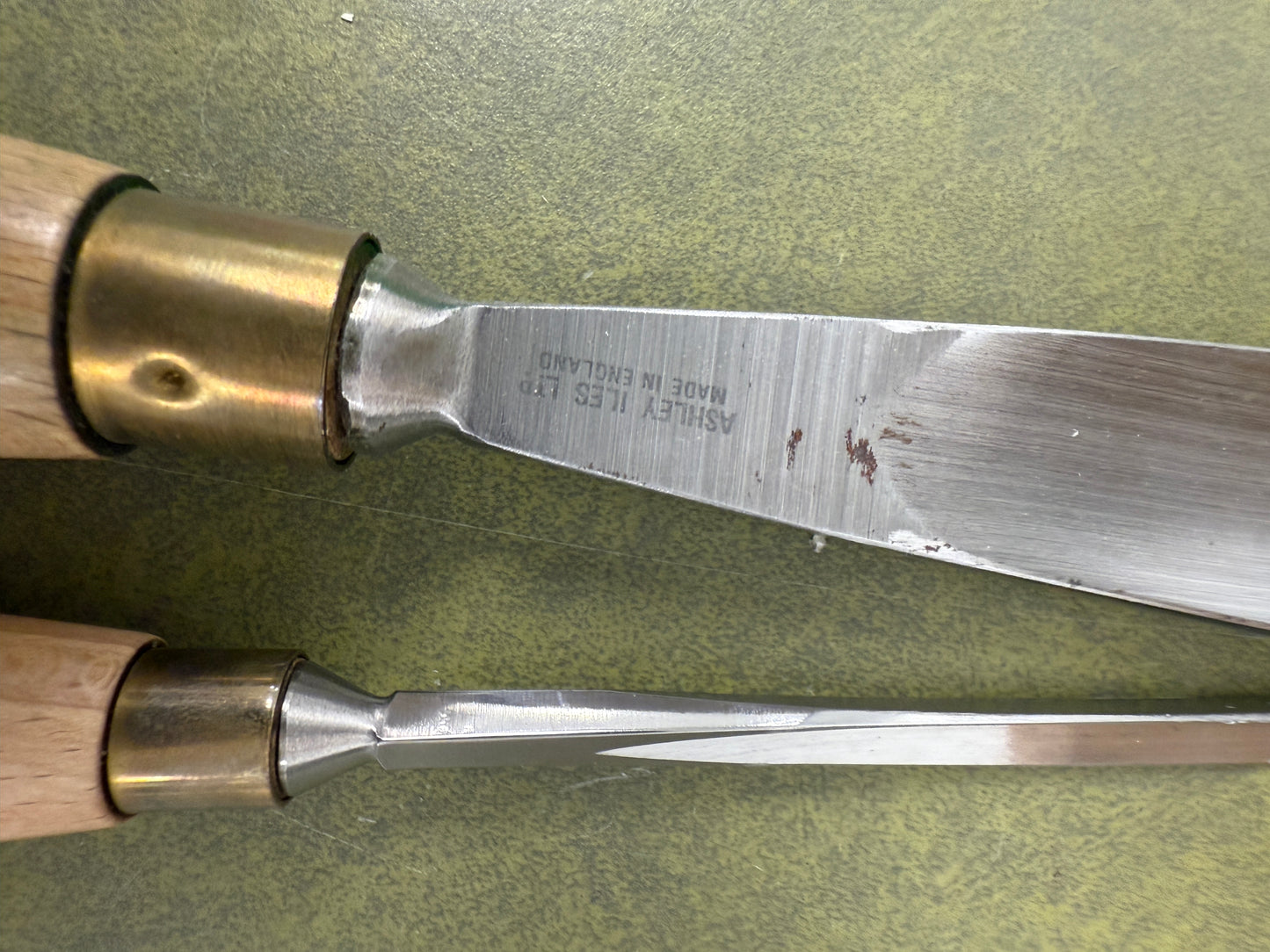 Vintage Ashley Iles Carving Gouge set of 2 Chisels