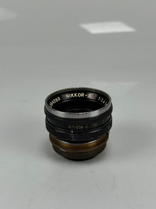 Nikon Nikkor S C 5cm 50mm f1.4 Nippon Kogaku Rangefinder Lens Black