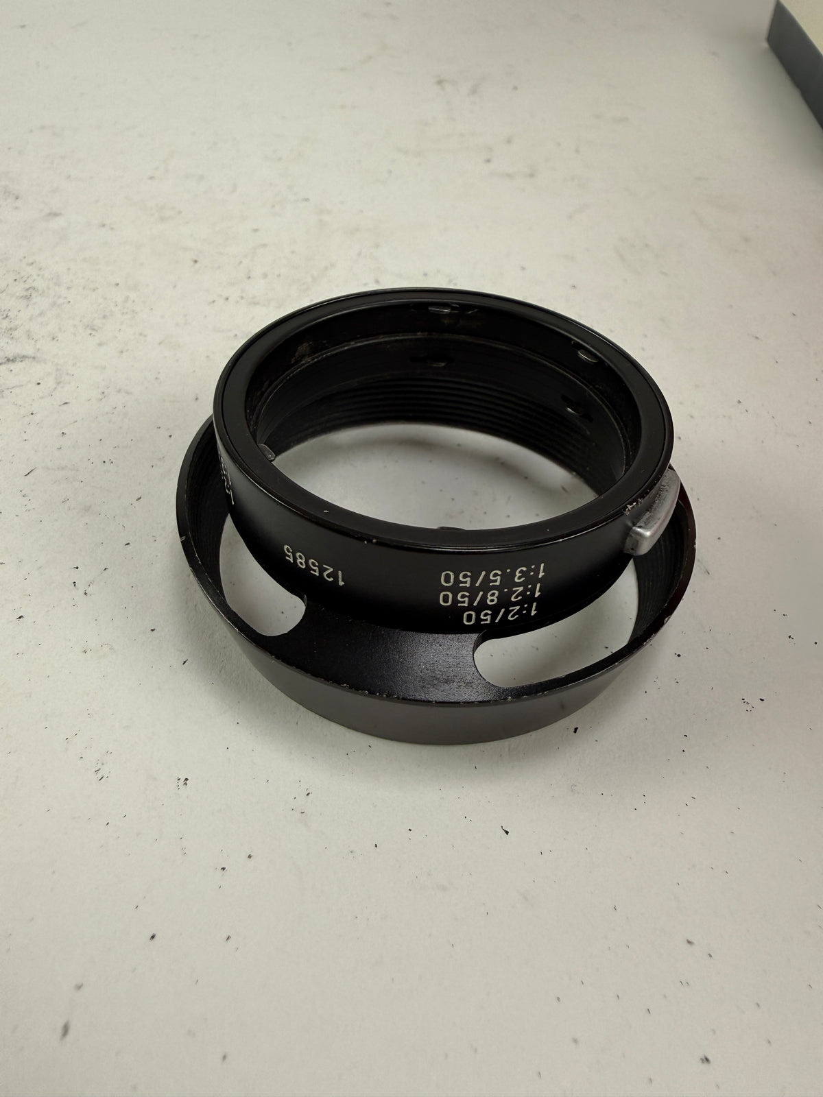 Leica Leitz Wetzlar 12585 Summicron Metal Lens Hood 50mm 35mm f/2 f/2.8 f/3.5