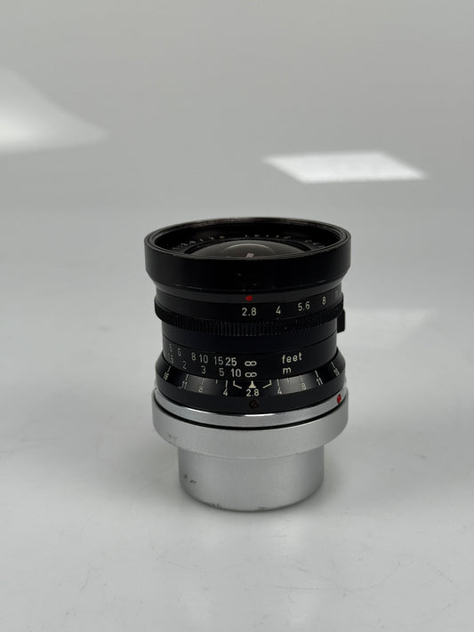 Leica 28mm f2.8 Elmarit V2 9 Element Lens Infinity Lock w/ hood 12501 (18th made)