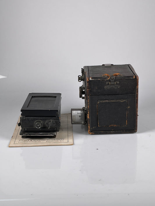 Graflex Auto JR 2¼x3¼ Camera w bausch lomb kodak 7 inch f6.3 lens