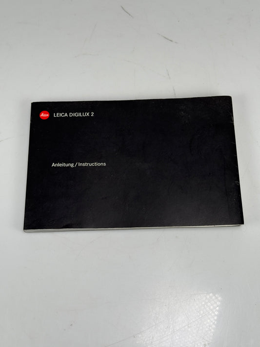 Leica Digilux 2 Instruction Manual Booklet