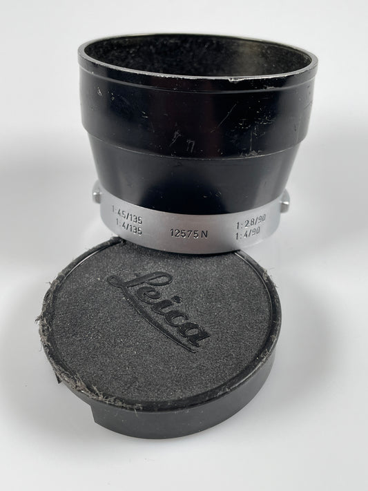 Leica Leitz 12575/IUFOO Lens Hood for 90/2.8,90/4,135/4.5 M Lenses Chrome with 42mm hood cap