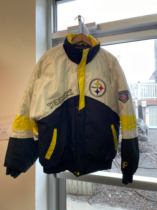 Vintage Sports Jacket Pittsburgh Steelers Pro Player Large