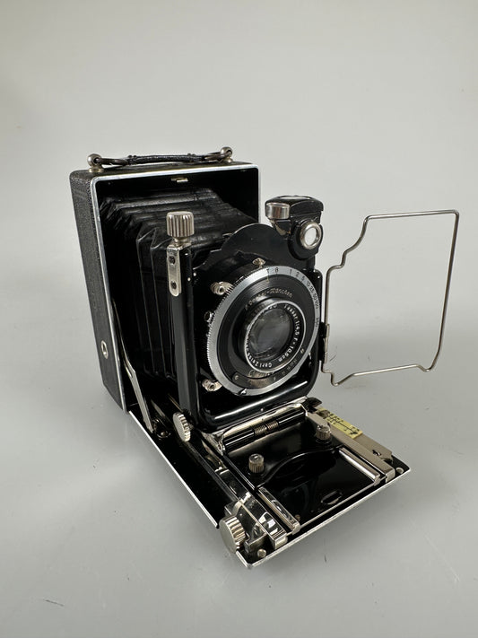 Ihagee Duplex Bellows Folding Camera w/ Zeiss Ikon Tessar 10.5cm f4.5 Lens