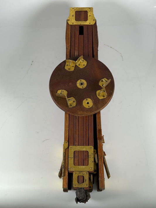Folmer Graflex No.4 Crown Tripod Wood & Brass