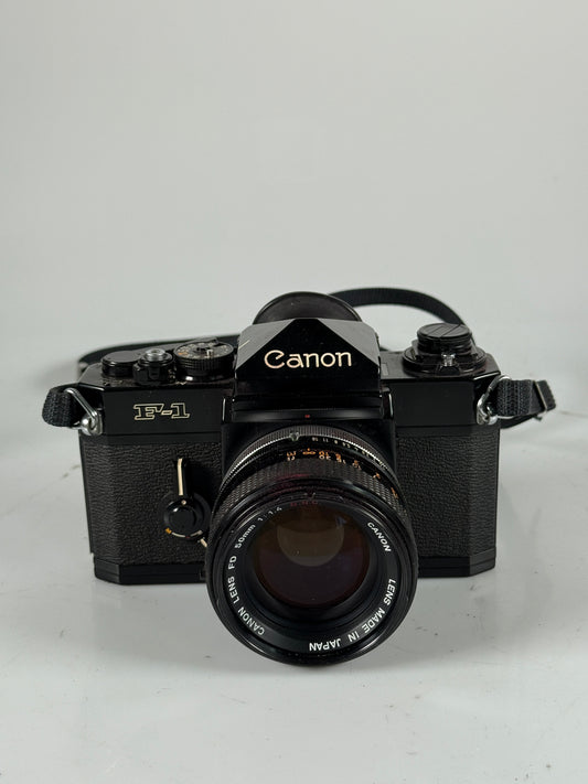 Canon F-1 35mm Camera with 50mm 1.4 FD SSC Lens