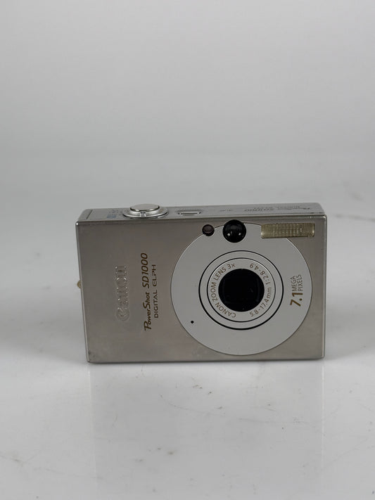 Canon PowerShot SD1000 7.1MP Digital Elph Camera w/3x Zoom Silver