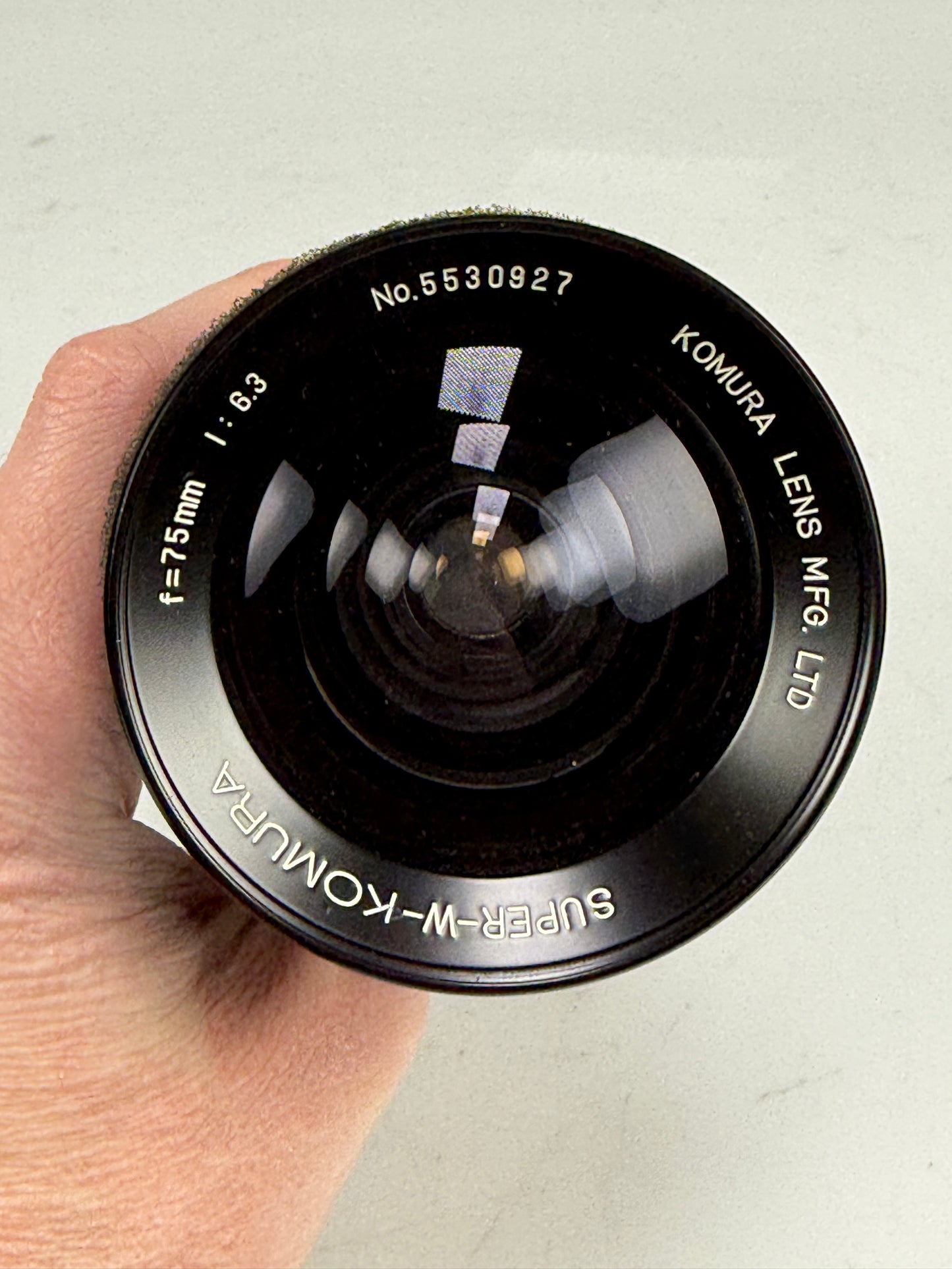 Komura Super W Komura 90mm f6.3 Copal No. 0 lens