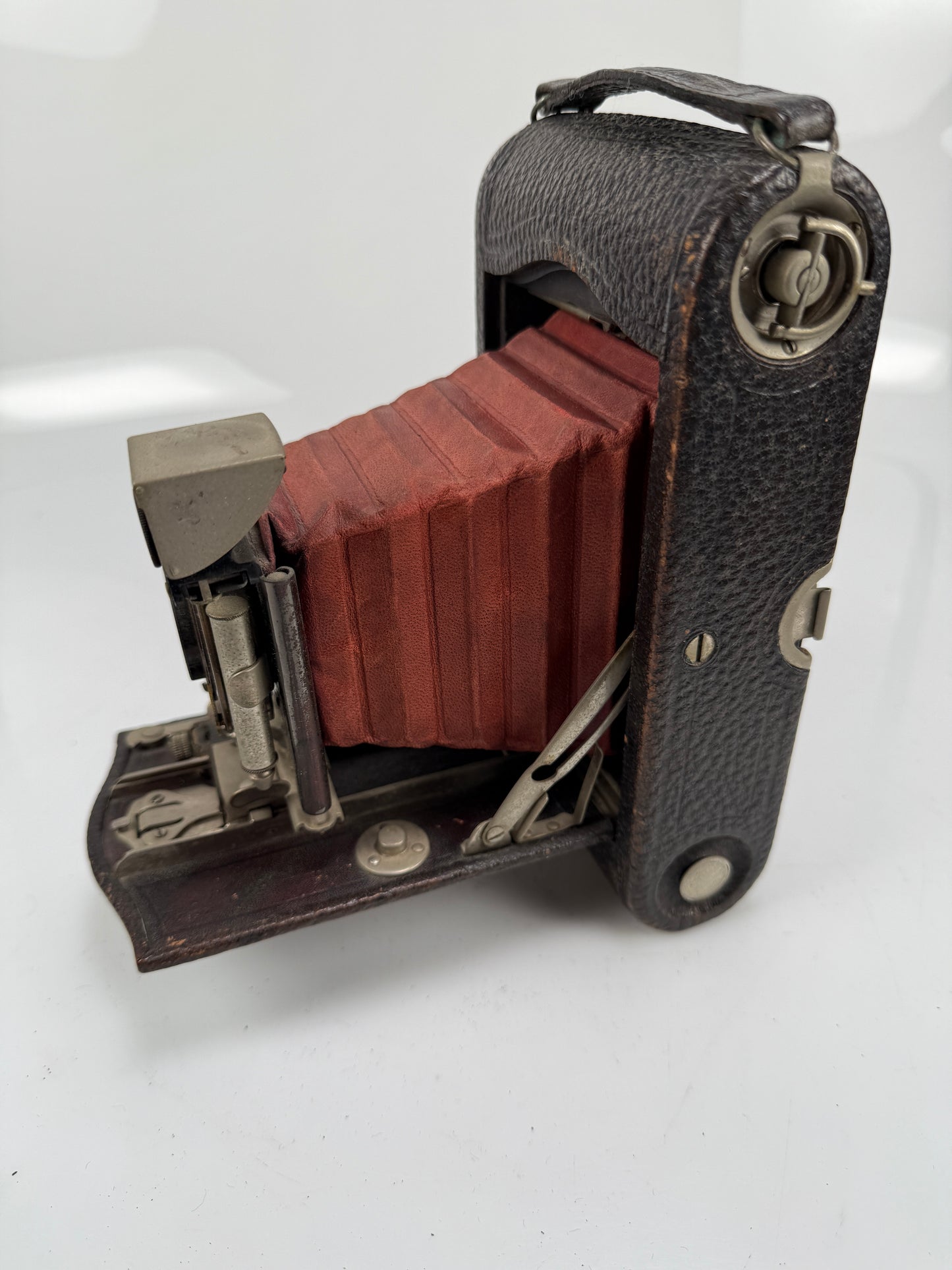 Kodak No 3 Model H FOLDING POCKET Camera RED BELLOWS