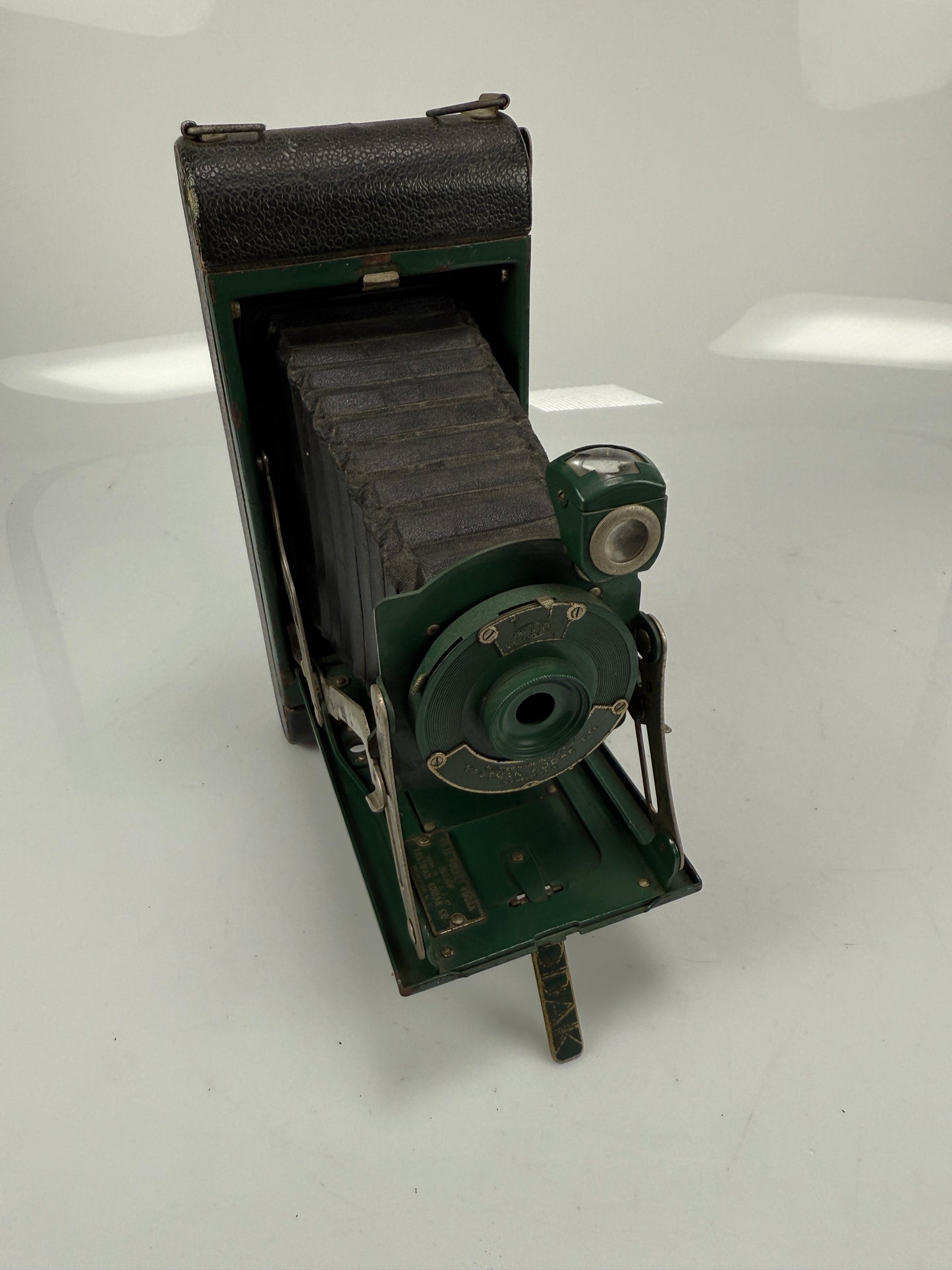 Kodak No. 1A Pocket Kodak Junior Green Folding Camera Black Bellows