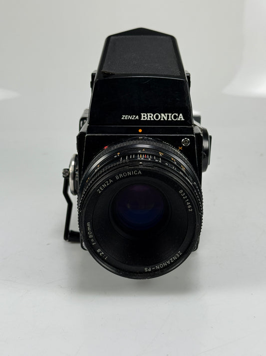 Zenza Bronica SQ-A 6x6 Film Camera AE Finder 80mm f2.8 PS lens kit