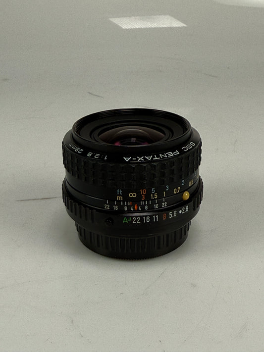 SMC Pentax A 28mm f2.8 K Mount Wide Angle Manual Focus Lens