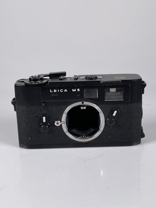 Leica M5 3 Lug Black Chrome 35mm Rangefinder Film Camera