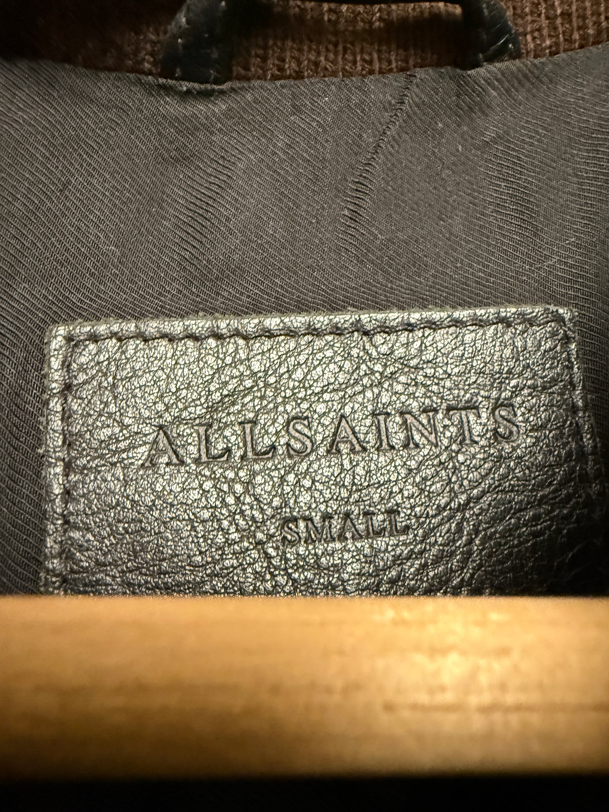 All Saints Black Cruz Jacket Leather Size Small