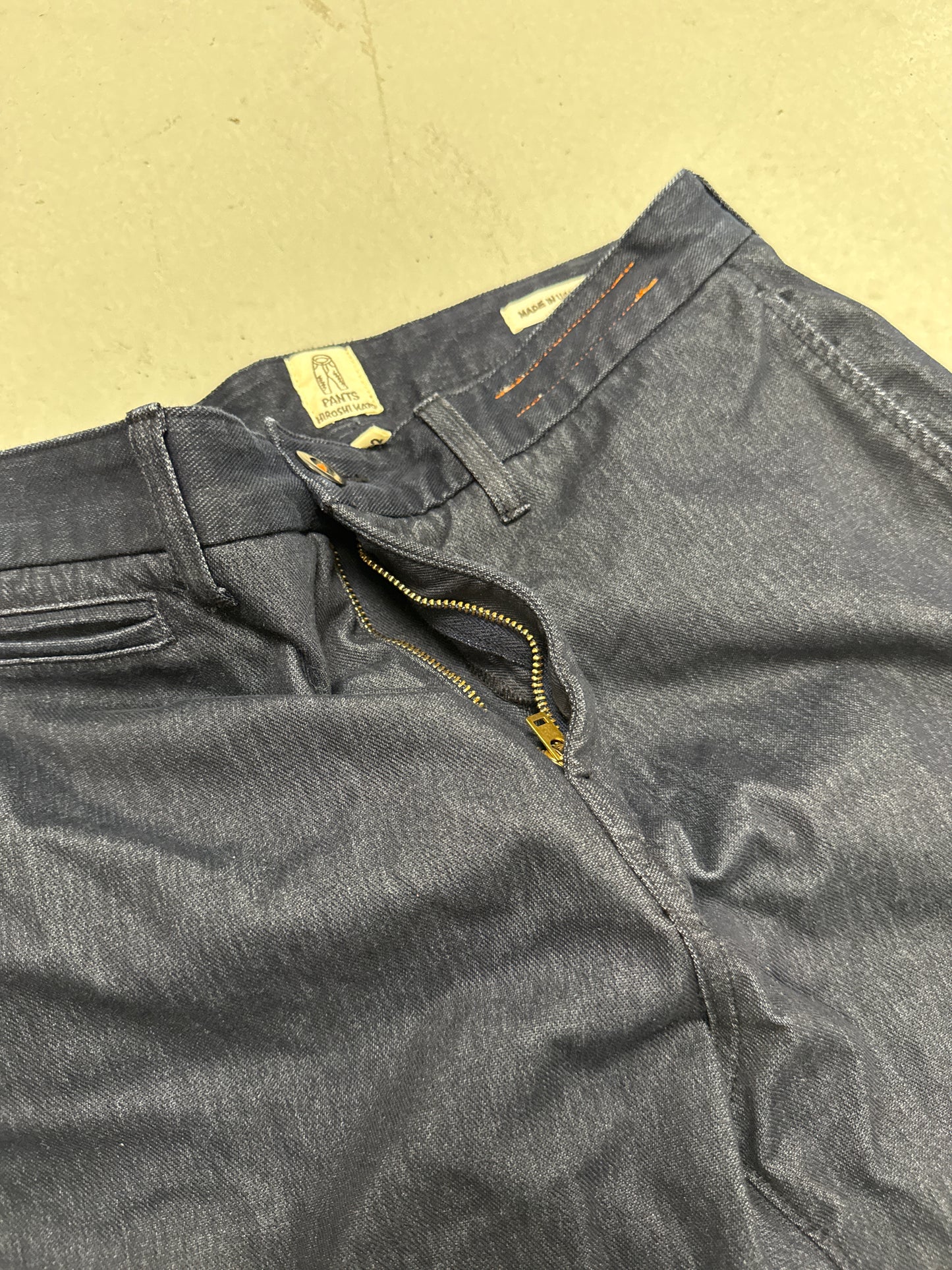 Kato By Hiroshi Kato Chino Jeans Pants In Navy Size 32 Denim