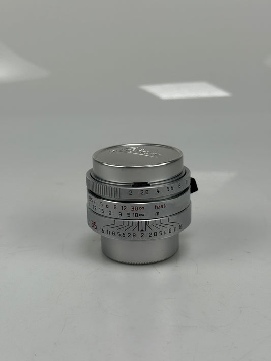 Leica Summicron 35mm f2 ASPH LTM Chrome Silver screw mount lens