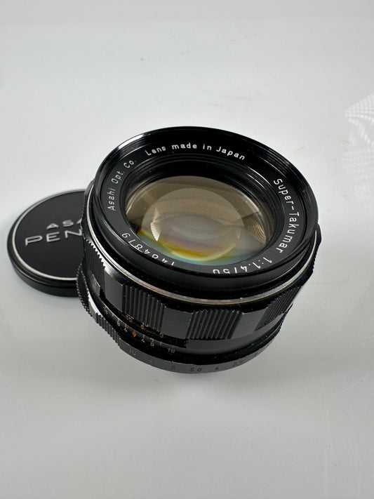 Pentax 50mm F/1.4 M42 8 elements Asahi Super Takumar Lens black