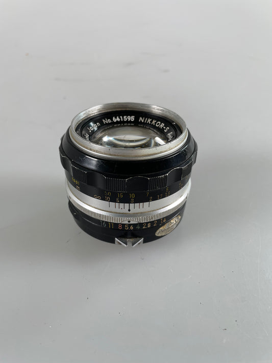 Nikon Nikkor S Auto non AI 50mm f1.4 Lens Prime SLR