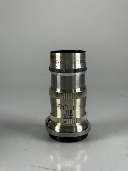 JUPITER 11 Soviet Vintage lens 135mm f4 Contax Mount - Silver Telephoto lens