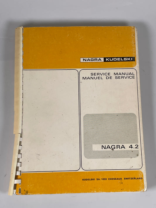 Kudelski Nagra 4.2 Reel to reel field tape recorder instruction service manual