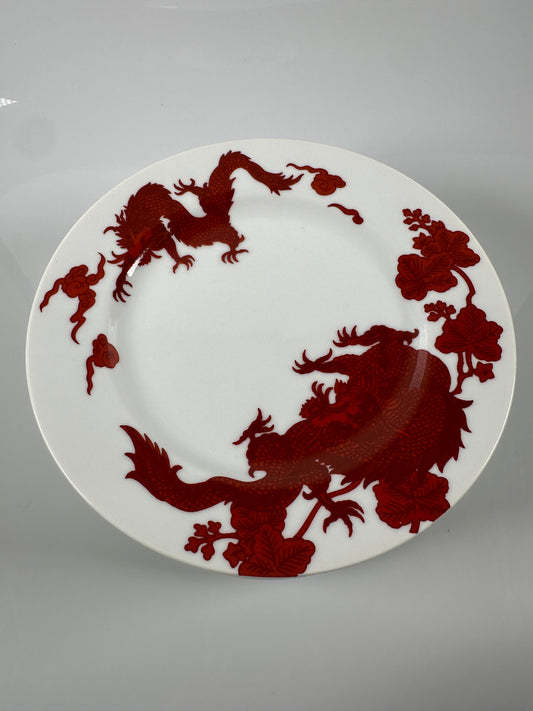 Fitz & Floyd temple dragon set of 8 SALAD Desert PLATES , 7 1/2”