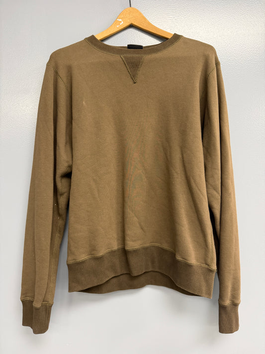 Naked & Famous Olive Green Crewneck Sweatshirt Mens M Cotton Made Canada