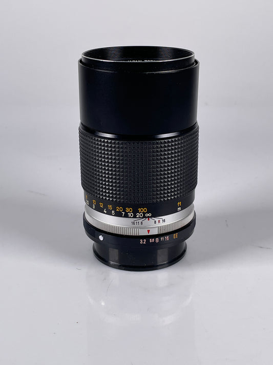 Konica Hexanon AR 135mm f3.2 MF Prime Telephoto Lens w Caps