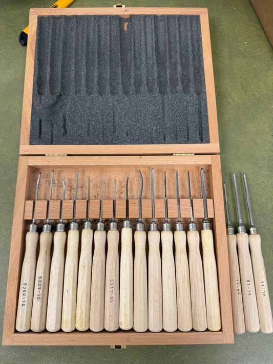 Two Cherries Micro Carving Tool Set of 17, Quality German Made Tools