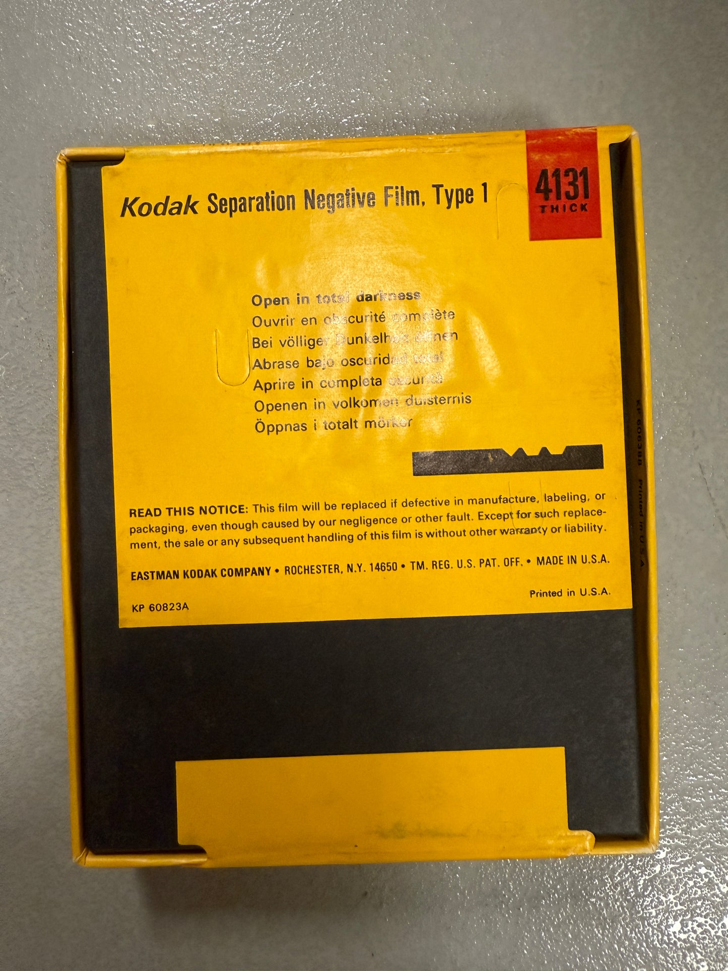 Expired 4x5 KODAK Separation Negative Film type 1 Large Format 50 Sheets 4131