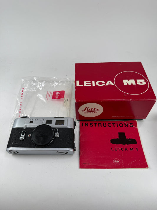 Leica M5 2 Lug Chrome 35mm Rangefinder Film Camera