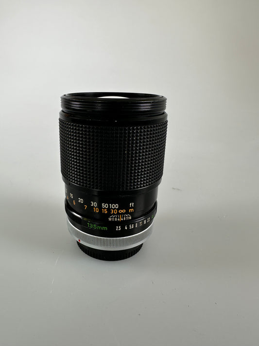 CANON 135mm f/2.5 SC Breech Mount FD Lens