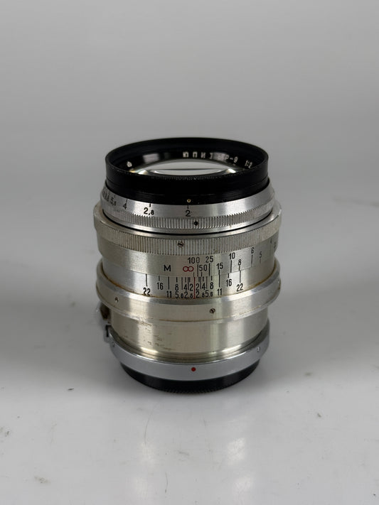 Jupiter-9 f2/85mm Red P USSR Soviet copy SONNAR Lens to 85mm Camera Kiev Contax