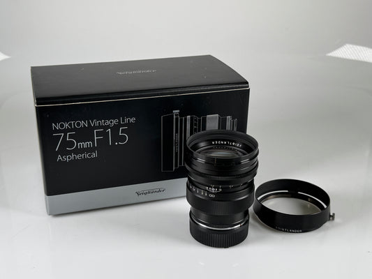 Voigtlander NOKTON 75mm F1.5 Vintage Line Aspherical VM (Leica M) Black