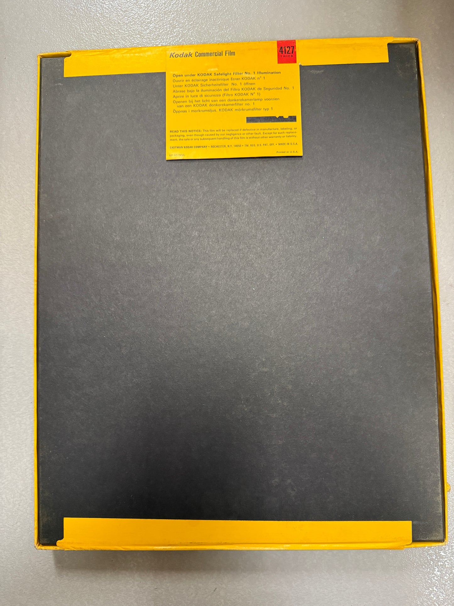 Expired 11x14 KODAK 4127 Commercial Large Format Film 25 Sheets 1975