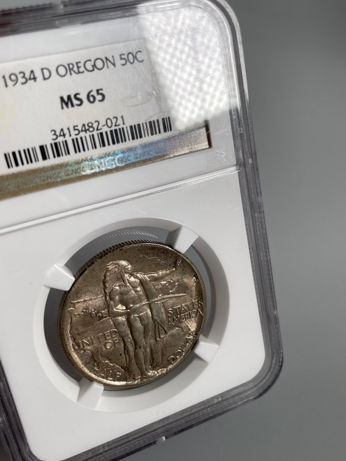 1934 D Oregon Trail 50c Commemorative NGC MS65