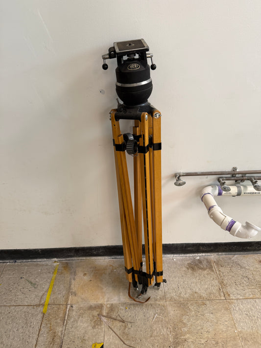 Arri wooden tripod with Cartoni head RARE vintage